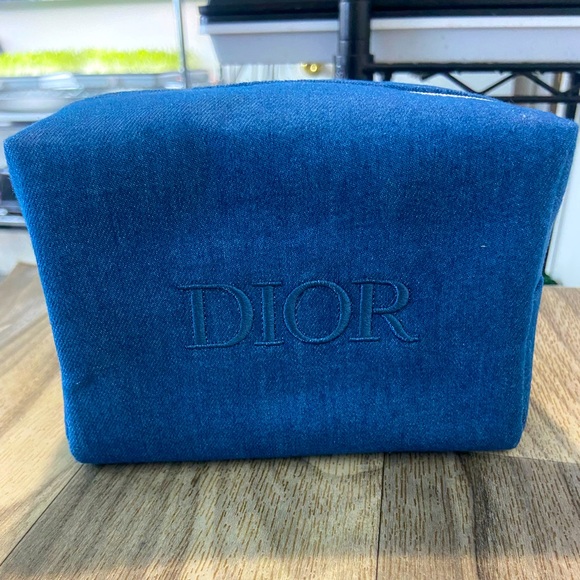 DIOR DENIM Cosmetic Pouch! NWOT - Picture 1 of 7